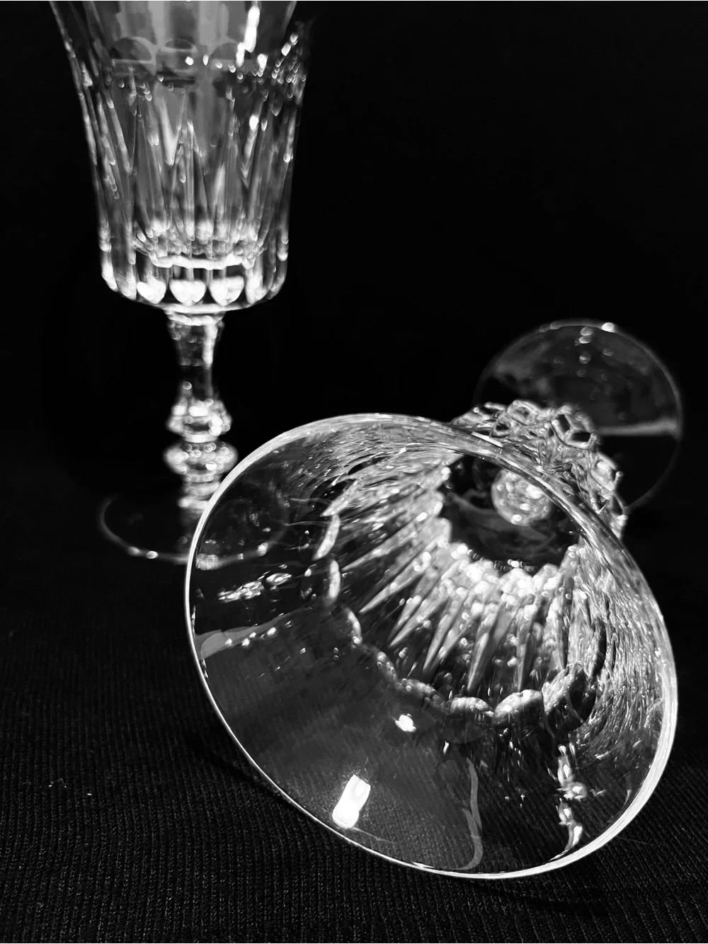 Gorham Crystal De Medici Pattern Set of 6 Crystal Water Goblets 7.25”